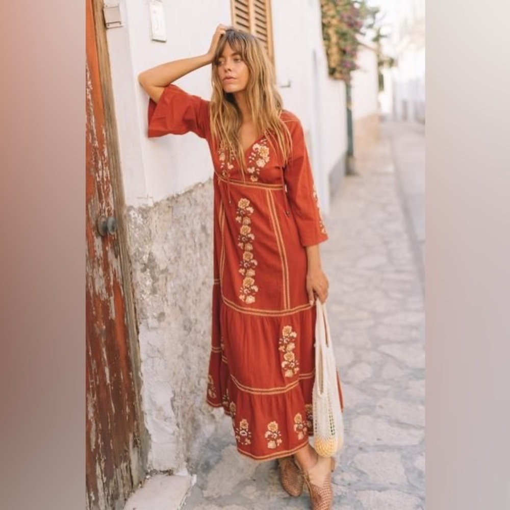 Arnhem willow dress in ochre